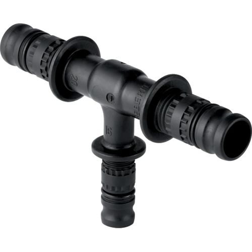 Geberit GE Mepla T-Stück, reduziert, PVDF, 90°, d 75 x 32 x 75 mm, 1 Stk.