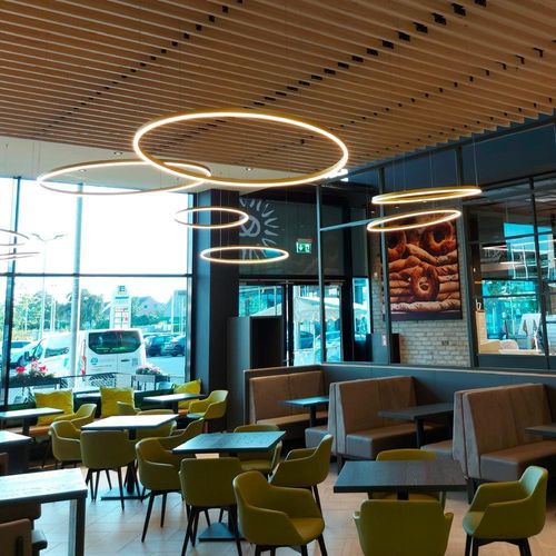 s.luce Ring 120 LED-Pendelleuchte direkt oder indirekt 5m Abhängung Schwarz Rund