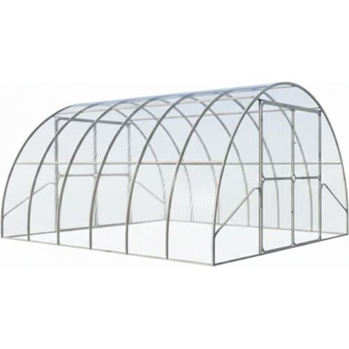 Schober GAUDI Stahl-Gewächshaus | B 4 x H 2,3 m | Länge 4–12 m