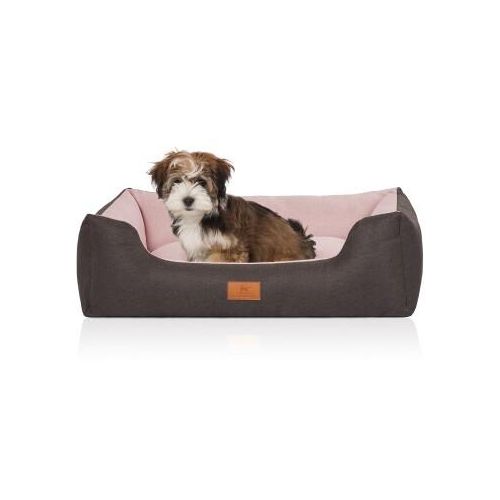 Knuffelwuff Hundebett Luke aus Velours mit feinem Handwebcharakter