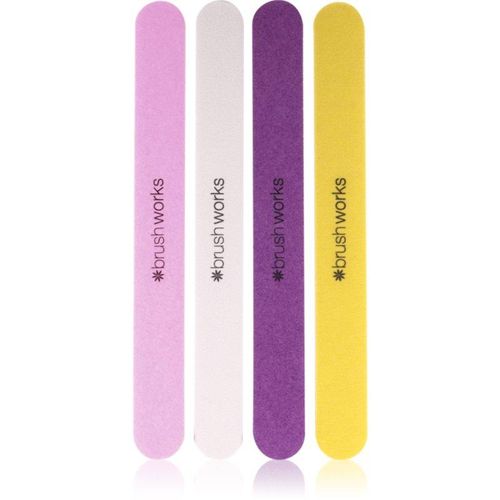 Brushworks Nail Files Coloured Vijlen Set voor Nagels
