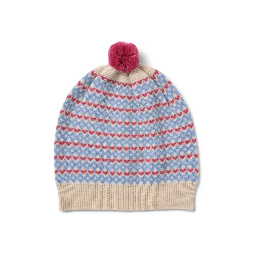 Beanie WHEAT "WHEAT Beanie Doonia", Mädchen, Gr. 110, blau, 100% Baumwolle (Bio), Mützen Beanie