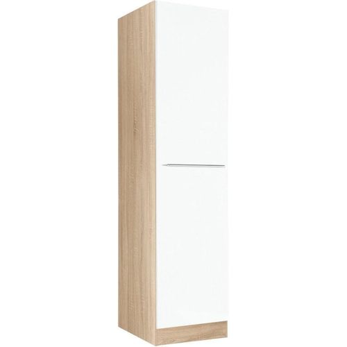 Seitenschrank KOCHSTATION "KS-Eton", weiß (weiß matt), B:50cm H:200cm T:60cm, Schränke, Seitenschrank