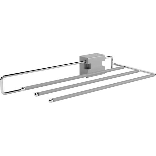 Hosenhalter RAUCH "Zubehör für Rauch-Schränke", silber (silberfarben), B:25cm H:7cm T:46cm, Metall, Hosenhalter, Hosenhalter, ausziehbar für bis zu 3 Hosen
