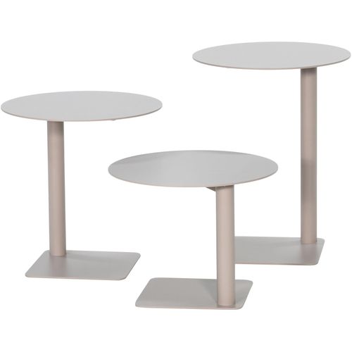 Beistelltisch SPINDER DESIGN "SUNNY 50", grau (silky taupe, silky taupe, silky taupe, silky taupe, silky taupe, silky taupe), B/H/T: 40cm x 50cm x 40cm, Tische, Beistelltisch, Beistelltisch aus Stahl