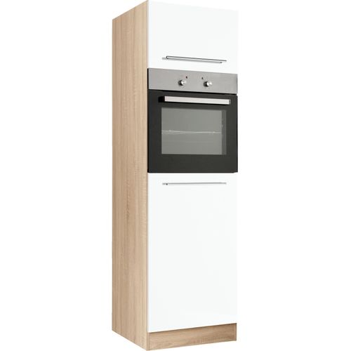Backofen/Kühlumbauschrank KOCHSTATION "KS-Eton", weiß (weiß matt), B:60cm H:200cm T:60cm, Schränke, Backofenumbauschrank Kühlschrankumbauschrank Umbauschrank