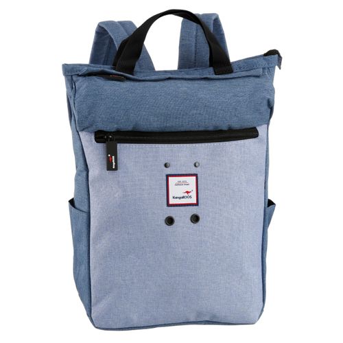 Cityrucksack KANGAROOS, Gr. B/H/T: 25cm x 36,5cm x 17cm, blau (hellblau), Nylon, Rucksäcke Cityrucksack, Freizeitrucksack Arbeitsrucksack Schulrucksack