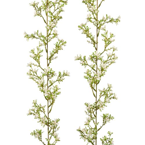 Kunstgirlande CREATIV GREEN "Jasmingirlande", weiß, L:190cm, Kunststoff, Kunstpflanzen, 2er Set