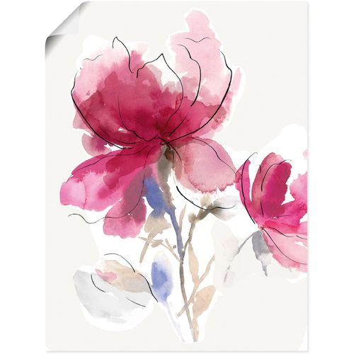 Wandbild ARTLAND "Rosige Blüte I.", pink (farbe bild(er): pink), B:50cm H:70cm, Bilder, als Alubild, Leinwandbild, Poster in verschied. Größen