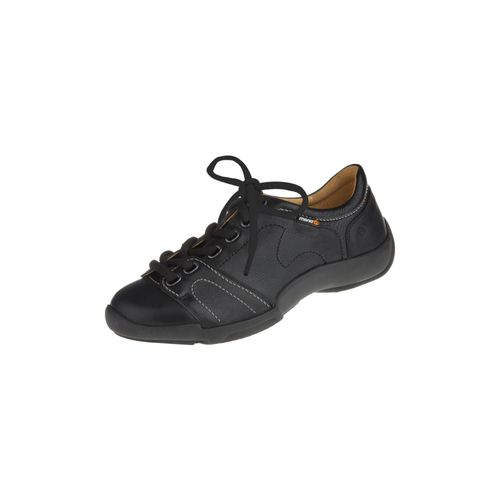 Schnürschuh BINOM "Mina", Damen, Gr. 36, schwarz, Leder, Schuhe Schnürschuh, im außergewöhnlichen Design
