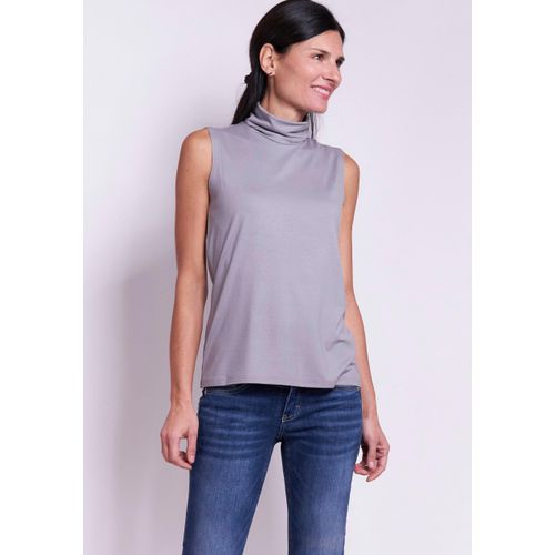 Tanktop SEIDEL MODEN, Damen, Gr. 34, grau, Jersey, Obermaterial: 95% Viskose, 5% Elasthan, unifarben, figurumspielend hüftbedeckend, Rundhals, Tops Tanktop, MADE IN GERMANY