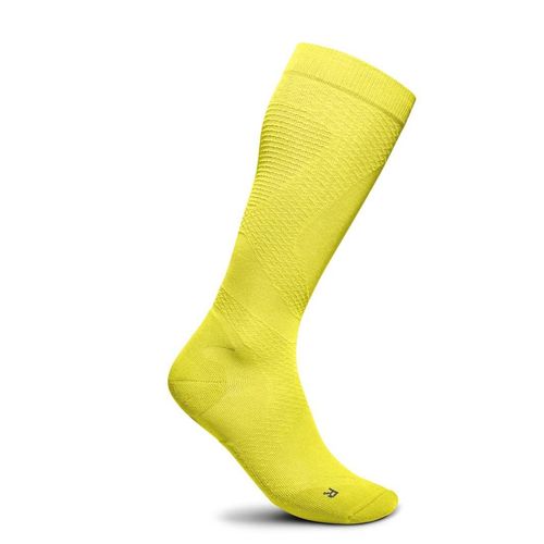 Kompressionsstrümpfe BAUERFEIND "Run Ultralight Compression Socks", Damen, Gr. 35-37, gelb (gelb xl), Polyamid, unifarben, elastisch, Socken Kompressionsstrümpfe