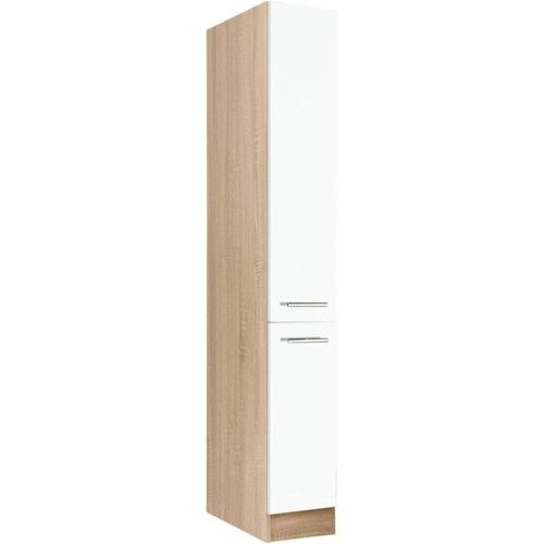 Apothekerschrank KOCHSTATION "KS-Eton", weiß (weiß matt), B:30cm H:200cm T:60cm, Schränke, Apothekerschrank