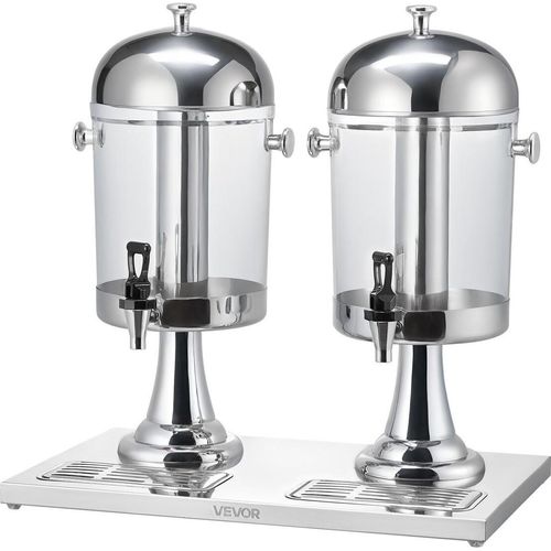 Getränkespender 8 l x 2 Getränkespender für Partys mit Zapfhahn und Tablett