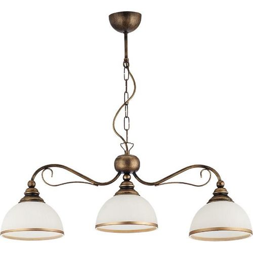 Balken-Pendelleuchte Xsara 3flammig Hängeleuchte Lampen Glas Schirm Leuchten