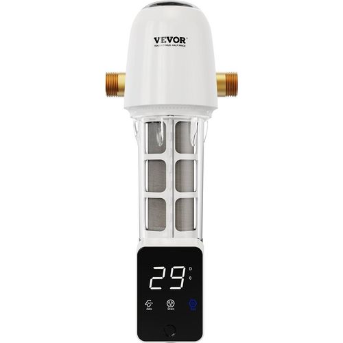 Spin Down Filter, 40 Micron Whole House Sediment Filter for Well Water, 1" G-M + 1 1/4" G-M, 8 T/H High Flow Rate, for Whole House Water Filtration Systems, Well Water Sediment Filter