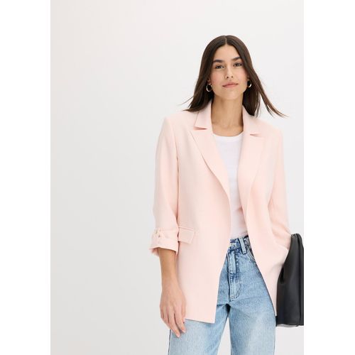 bonprix Longblazer, rosa, Gr.42, schick und modern, aus Viskose