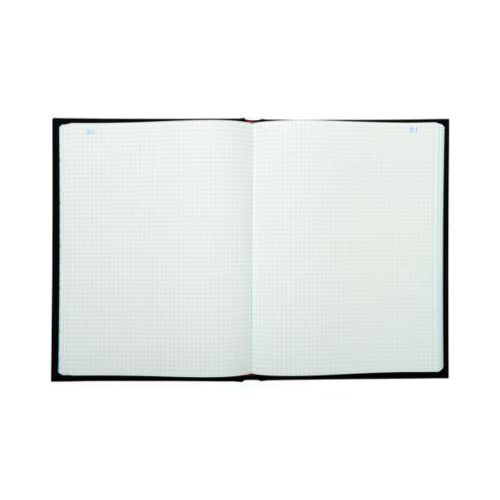 Exacompta Kladde A4 Leineneinband schwarz, kariert, 110 g/m² matt getönt, paginiert, 150 Blatt, kartoniert