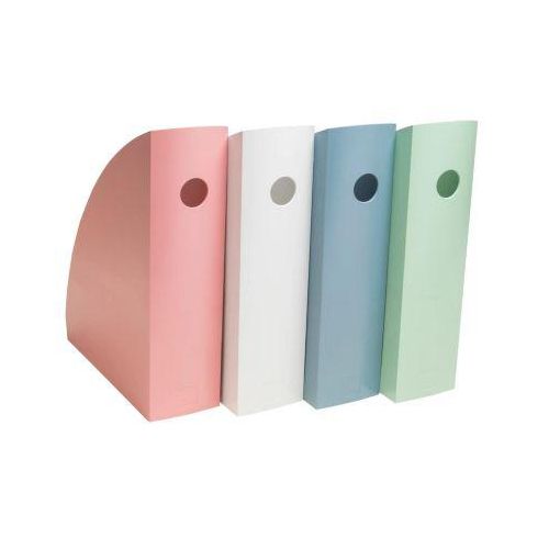 Exacompta Mag-Cube Stehsammler 4er-Set A4+ AutentiK sortiert, hohe Ablagekapazität, Griffloch, 25 Jahre Garantie