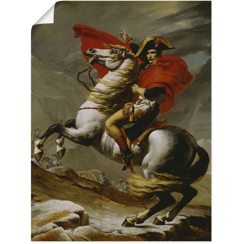 Wandbild ARTLAND "Napoleon bei der Überquerung der Alpen.", braun (farbe bild(er): braun), B:30cm H:40cm, Bilder, als Leinwandbild, Poster in verschied. Größen