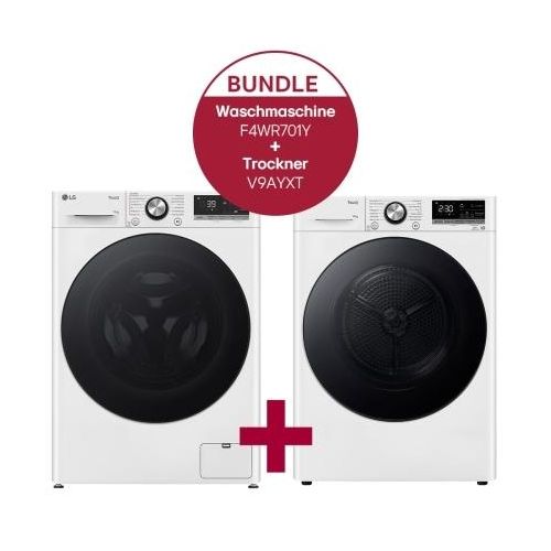 LG Waschmaschine (11 kg, 1.400 U./Min.) und Trockner (10 kg) im Set F4WR701Y.V9AYXT F4WR701Y.V9AYXT