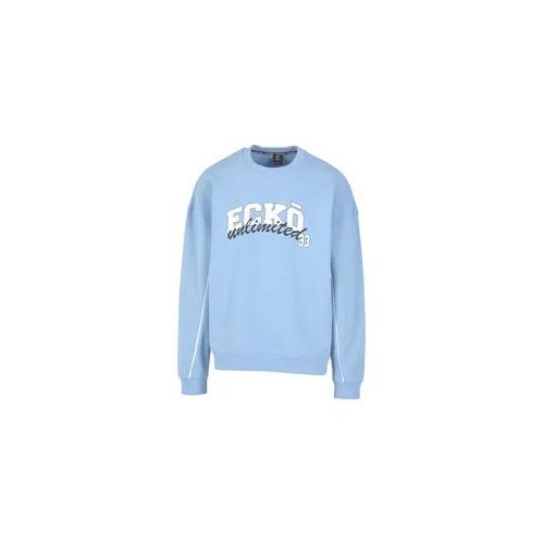 Rundhalspullover ECKO UNLTD. "Ecko Unltd. Pullover Skyhook", Herren, Gr. XL, aquarius, 80% Baumwolle, 20% Polyester, mehrfarbig, normal, Rundhals, Pullover Rundhalspullover