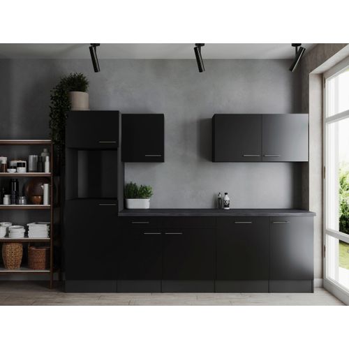 Küchenleerblock Oliver o. Geräte Grau/Schwarz