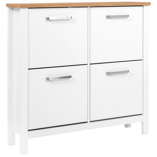 Schuhkipper Sicilia Weiß/Eiche