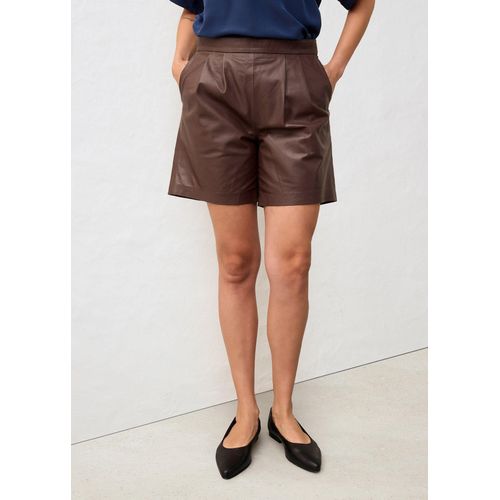 bonprix Leder-Shorts aus Lammnappa, braun, Gr.48, moderne Leder-Shorts aus weichem Lammnappa, aus Nappaleder