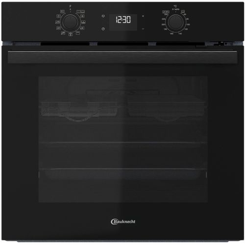 BAUKNECHT Einbaubackofen "BBA285PU1ZK", Energieeffizienz: A+ (A+++-D), schwarz, B:56cm H:60cm T:55,5cm, Backöfen, Easy Grill - einfaches Grillen im Backofen, Pizzafunktion, Einbaubackofen