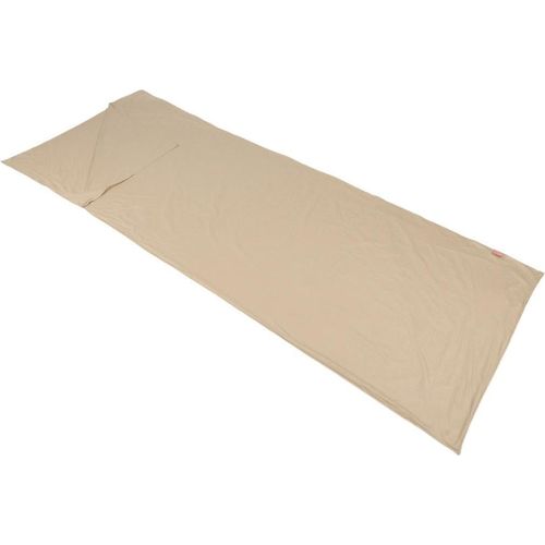 Hüttenschlafsack POLYDAUN "Polydaun Inlett", beige (mist), Schlafsäcke, B/L: 80cm x 220cm, Obermaterial: 100% Baumwolle, L:220cm