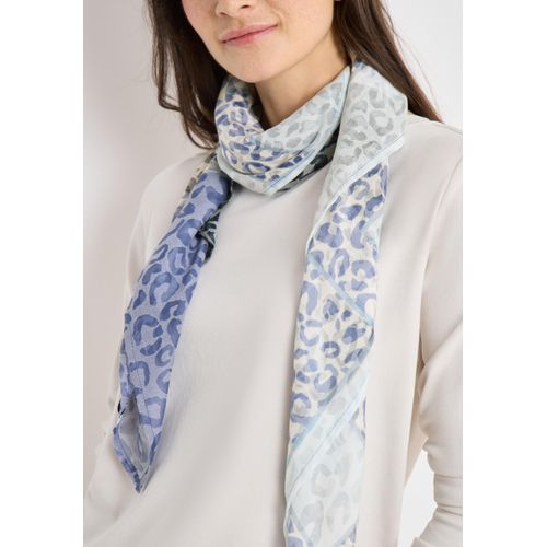 Halstuch CECIL, Damen, Gr. onesize, blau navy, Stoff, 50% Polyester, 50% Viskose, Modetücher, mit Leo-Muster