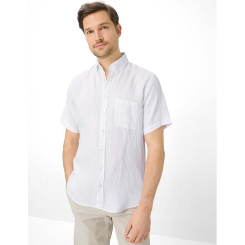 Brax Heren Overhemd Style DAN white, wit,