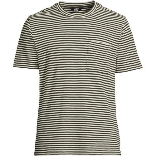 Kurzarm-Shirt aus Baumwoll-/Leinenmix, Herren,  Grün, Baumwolle/Leinen, by Lands' End