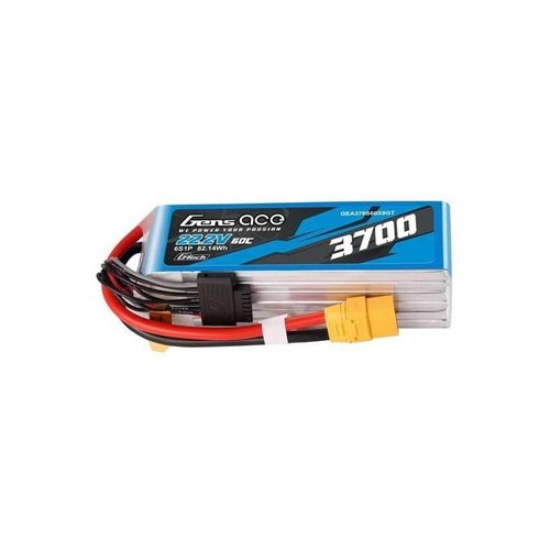 Gens ace &Tattu Accumulator Lipo G-Tech 3700mAh 22.2V 60C 6S1P XT90