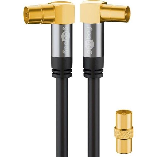 Pro TV antenna cable (135 dB) 4x shielded 1 m