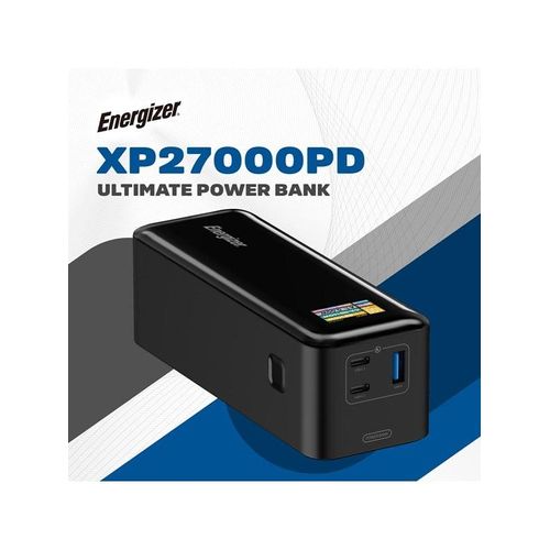 Energizer Powerbank - 140W - 2x USB-C PD 3.1 + USB-A Powerbank (Akku) - schwarz - 27000 mAh