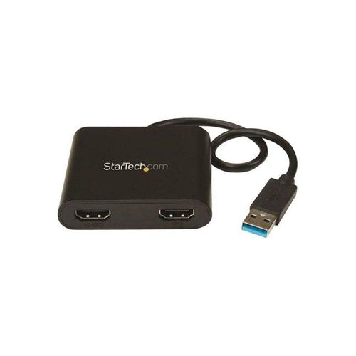 StarTech.com USB to Dual HDMI Adapter - USB to HDMI Adapter - 4K - external video adapter - MCT Trigger II - 64 MB - black