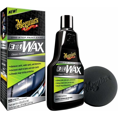 MEGUIARS 3-in-1 Wax (473 ml) G191016EU Lackpolitur,Lackreiniger,Lackversiegelung