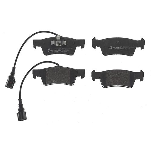 BREMBO Bremsbelagsatz, Scheibenbremse BREMSBELÄGE, RICHTUNGSGEBUNDEN P 85 068 hinten rechts links mit Zubehör für SKODA VW SEAT AUDI 7L6698451