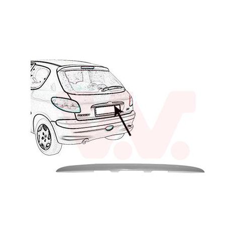 VAN WEZEL Blende, Heckklappe 4028459 Fahrzeugheck für CITROËN/PEUGEOT 8742F6