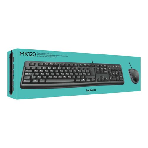 Logitech Tastatur/Maus Set USB,1000dpi MK120 sw (52-990-027)