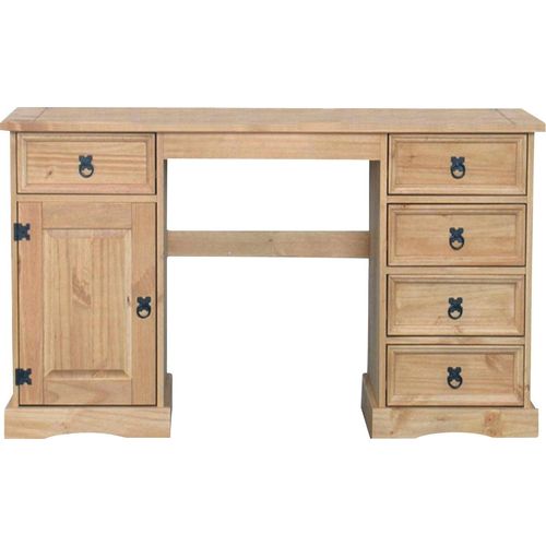 Schreibtisch MÖBILIA, gelb (honig, honig, honig), B:140cm H:76cm T:48cm, Tische, Schreibtisch, Schubladen mit Metallauszügen