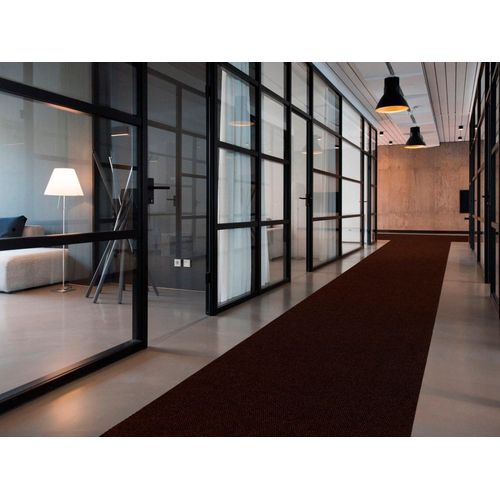 Läufer "Schmutzfangläufer PICOLLO, Made in Belgium", braun, B:100cm H:8mm L:750cm, Polypropylen (PP), PRIMAFLOR-IDEEN IN TEXTIL, Teppiche, Läufer, Schmutzfangmatte, meliert, robust & strapazierfähig, rutschhemmend