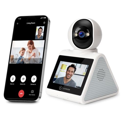 LUVISION PTZ Gegensprechkamera Video Anruf Kamera Telefonkamera WLAN Überwachungskamera Senioren Baby Überwachung Autotracking 4MP