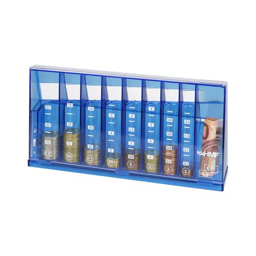HMF 4710-05 Münzsortierer Euro Spardose 24 x 5 x 12 cm, Blau