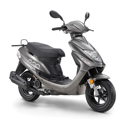 LuXXon Motorroller ECO (45km/h) E5 EFI, silber - 50ccm 4-Takt, 2,2kW/3PS, 1,9l/100km, 10" Reifen, mit Staufach, StVZO