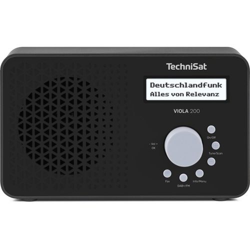 TechniSat VIOLA 200 tragbares DAB+ Radio (UKW, Kopfhöreranschluss, 1 Watt) schwarz