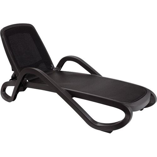 Stapelliege Sonnenliege Bäderliege Gartenliege Garten Liege RelaxAnthrazit (4 Stück)