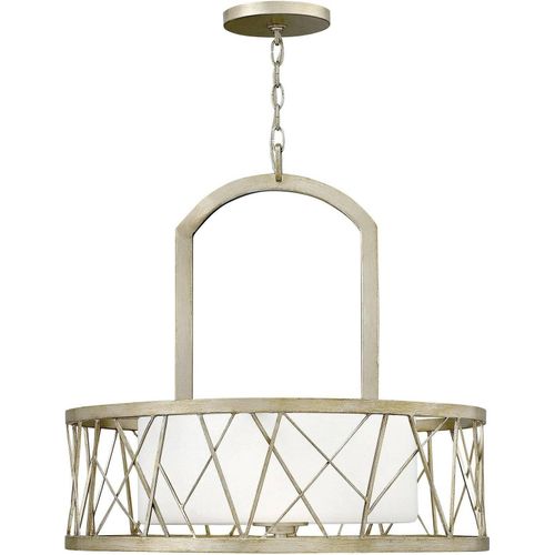 Elstead Nest Kronleuchter E27 3-fach 60cm Blattsilber